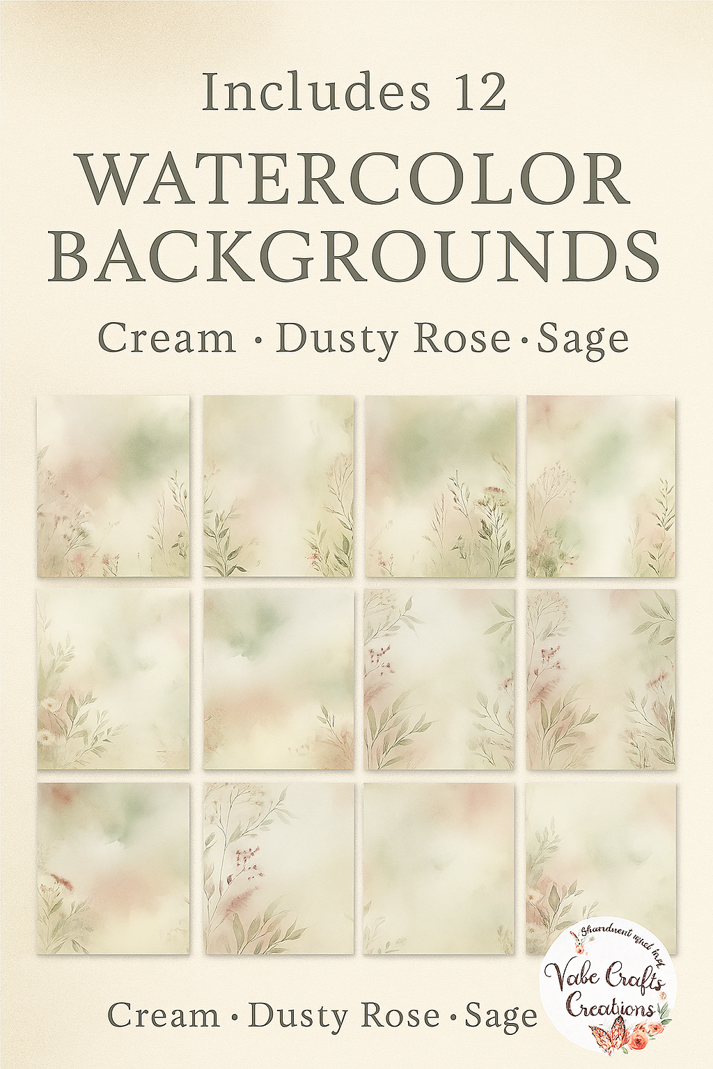 Whispers of Light: Watercolor Background Paper Collection (Digital)