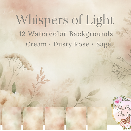 Whispers of Light: Watercolor Background Paper Collection (Digital)