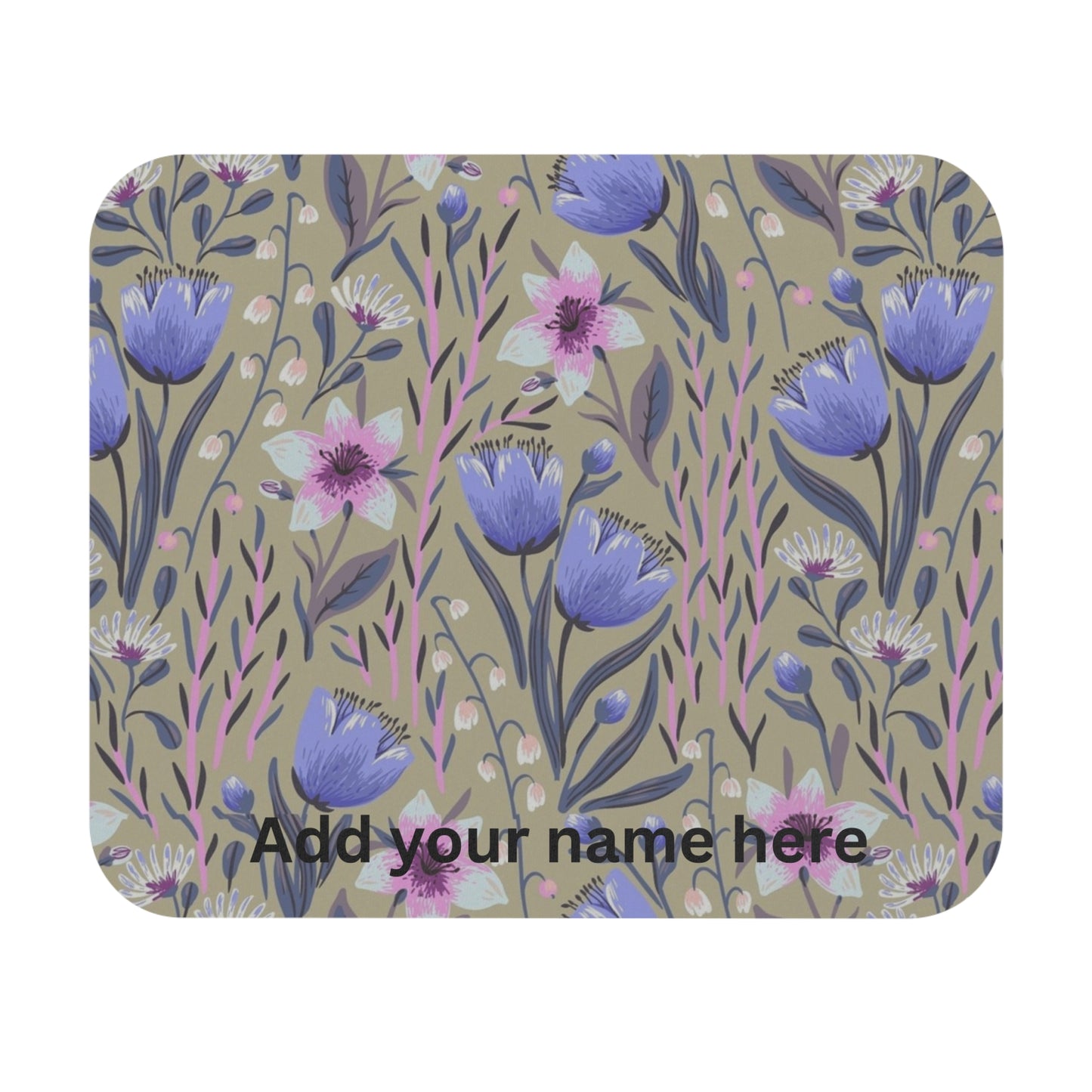 Petal Poise – Purple Floral Mousepad (Standard or Personalized)