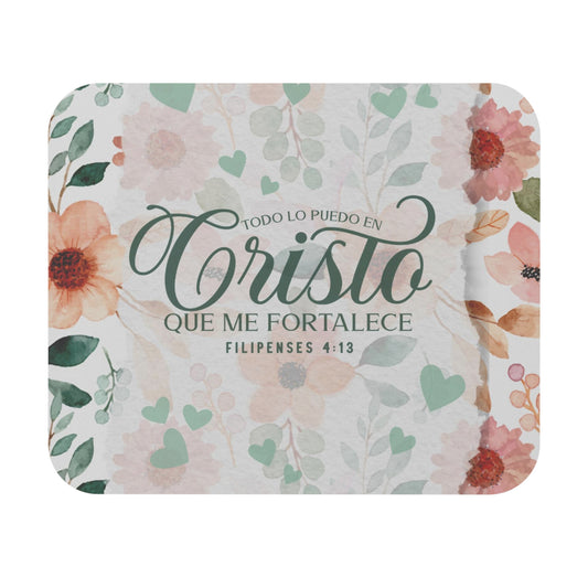 Personalized Christian Desk Mousepad- Todo lo Puedo en Cristo