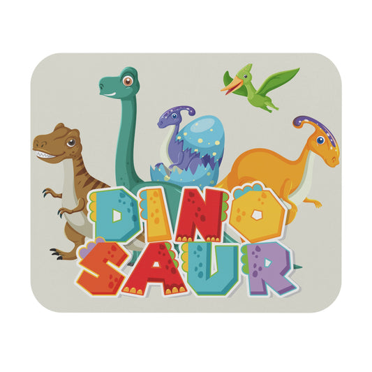 Rawr & Ready – Colorful Dinosaur Mouse Pad (Standard or Personalized)