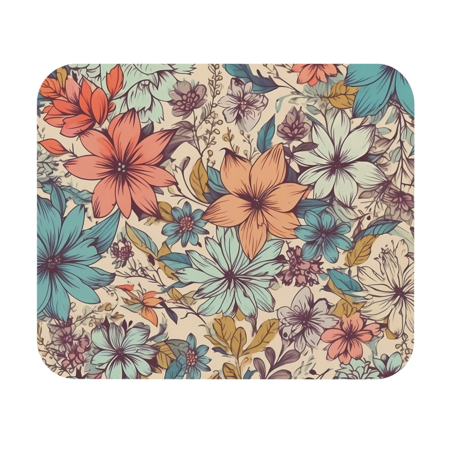 Floral Design Mouse Pad - Optimal Thickness & Durable Build