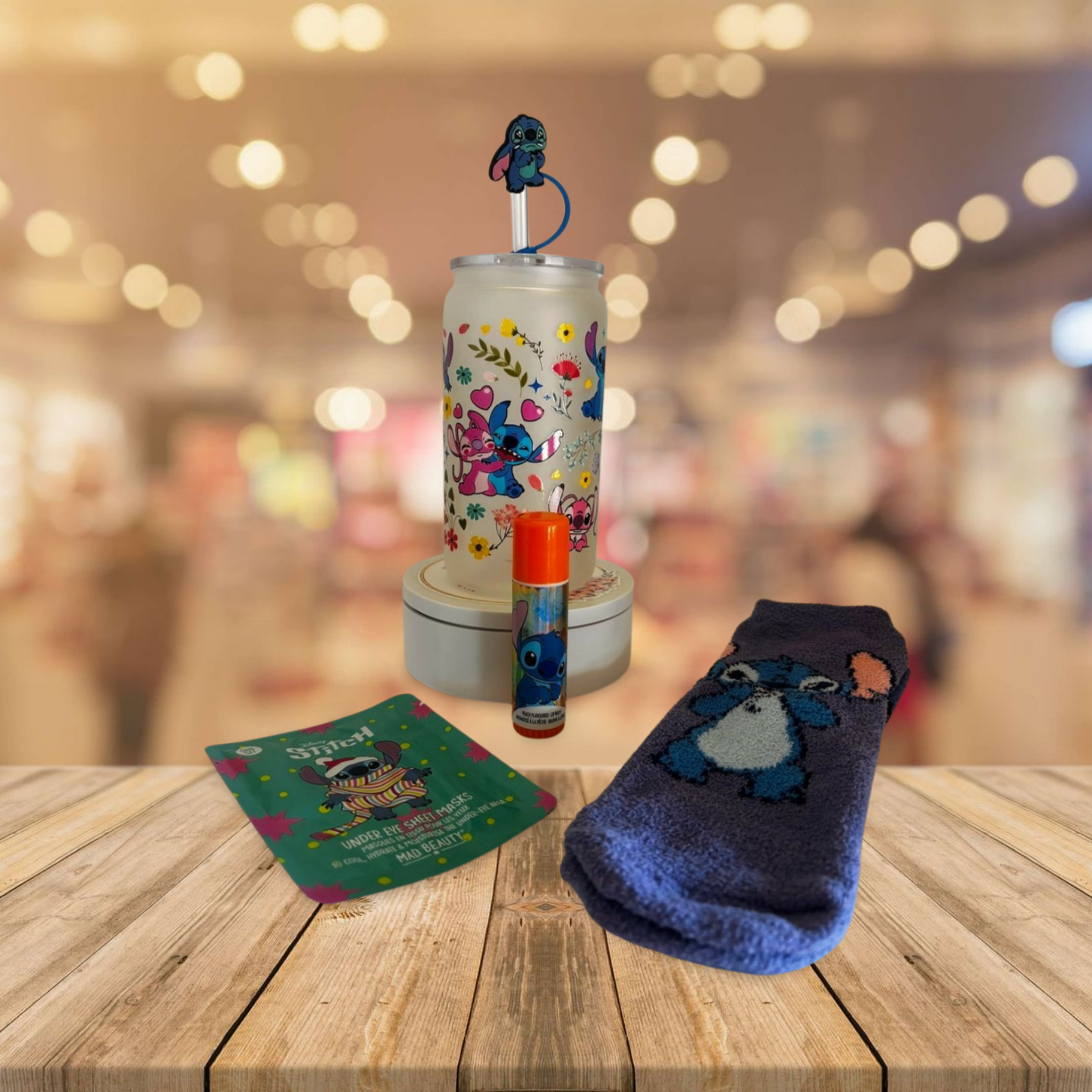 Blue Space Buddy Cozy Care Bundle – Frosted Glass Tumbler + Self-Care Treats