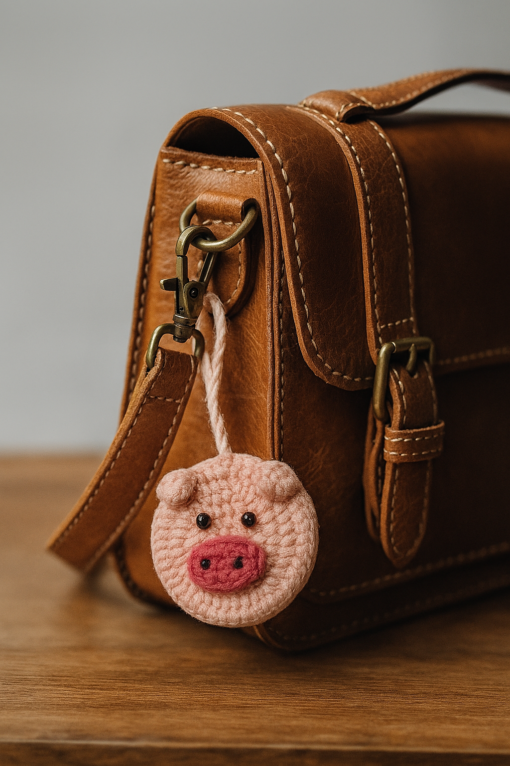 Crocheted Purse Charm Mirror – Animal Companions Collection 1