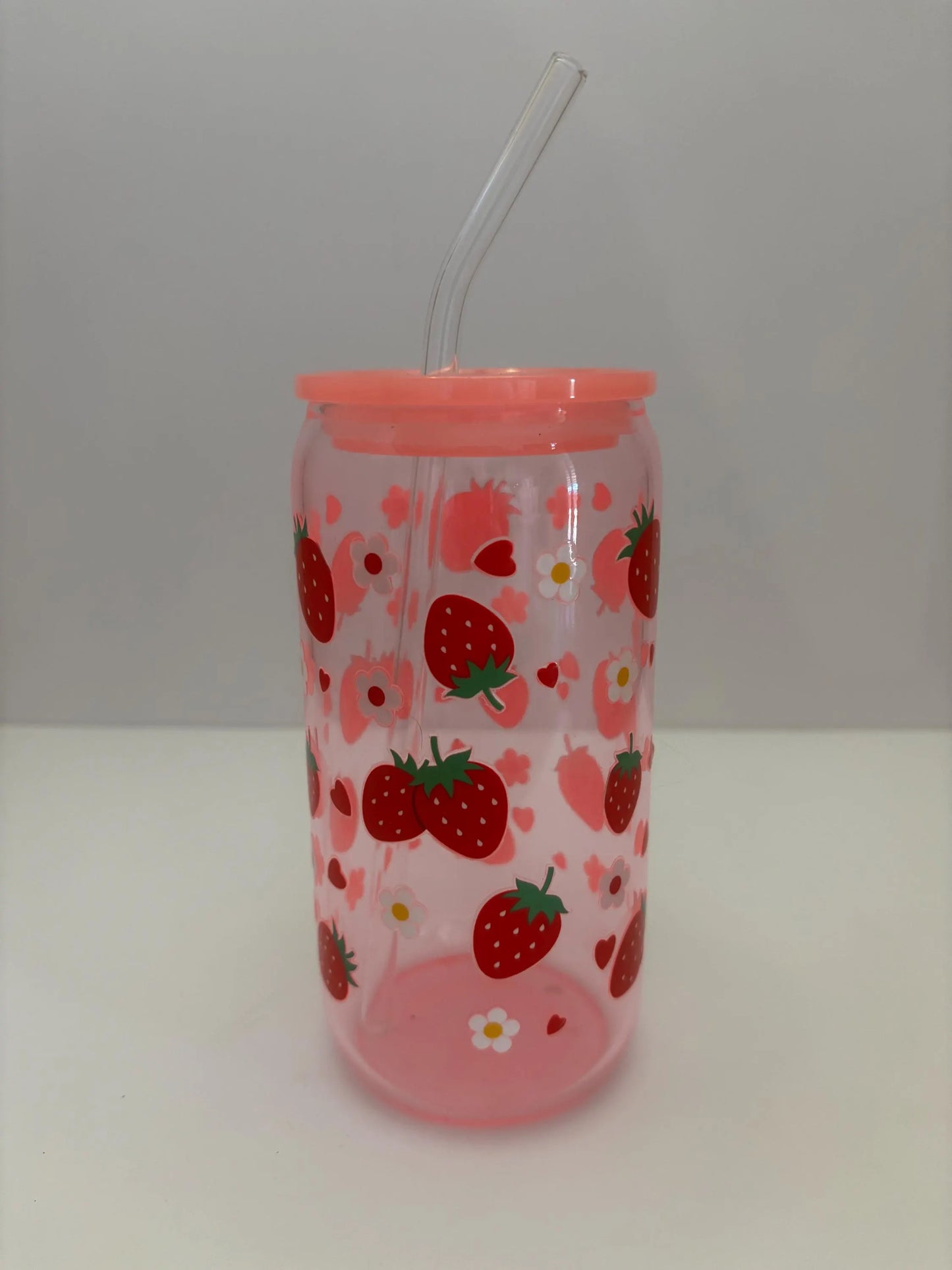 Berry Whimsy Sip & Care Bundle – 16 oz Strawberry Tumbler - Socks, Lip Gloss and Sanitizer