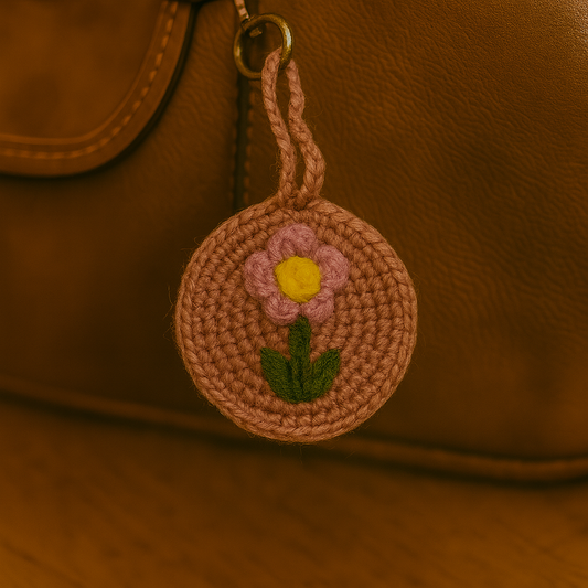 Soft Petals: Lavender & Blush Chrocheted Mirror Charms