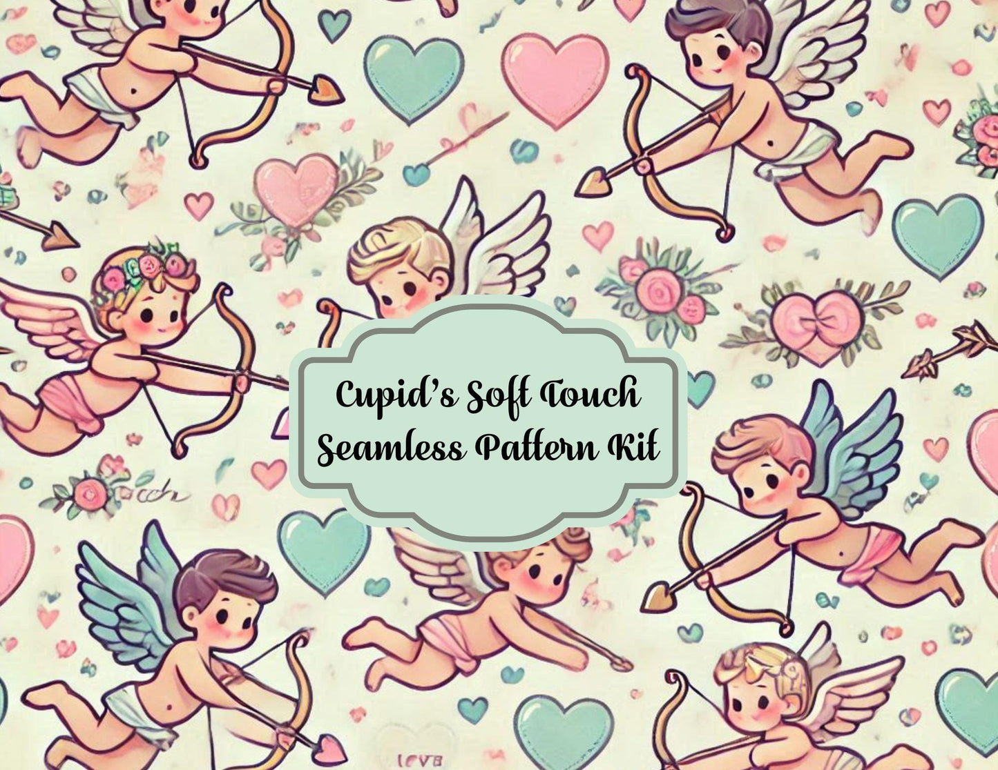 Cupid’s Soft Touch: 8-Page Seamless Pattern Paper Kit (Physical Item)