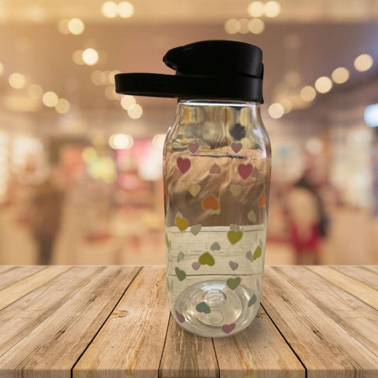 Hydrate on the Go: 16 oz PET Water Bottle- Hearts