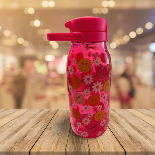 Hydrate on the Go: 16 oz PET Water Bottle- Happy Faces