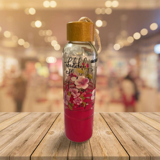 Clear and Hot Pink Glass Tumbler 4