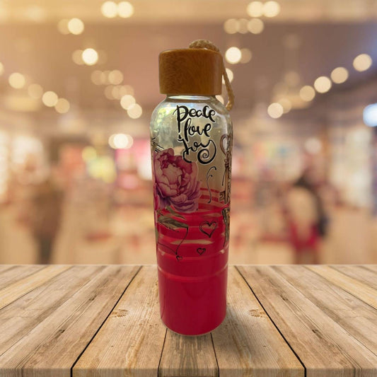 Clear and Hot Pink Glass Tumbler 2