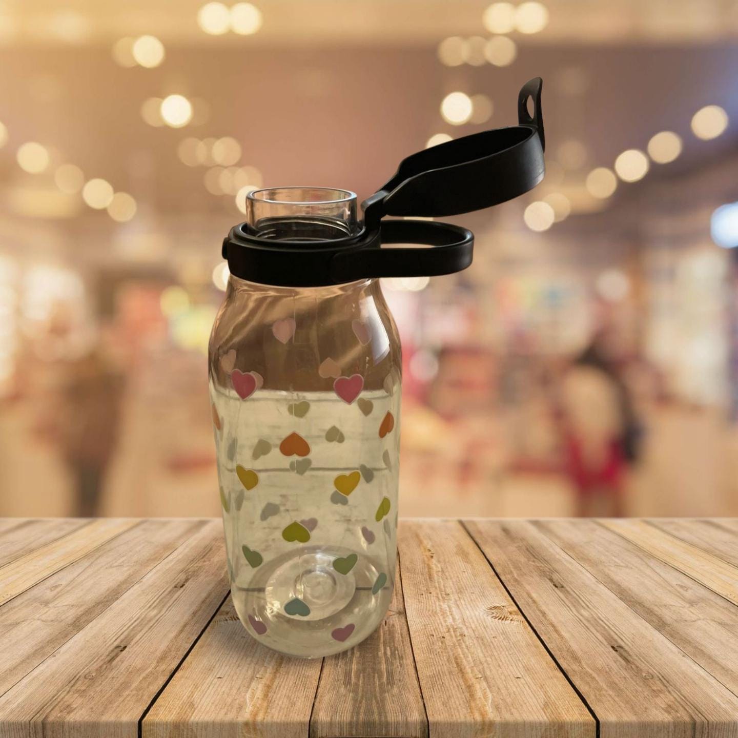 Hydrate on the Go: 16 oz PET Water Bottle- Hearts