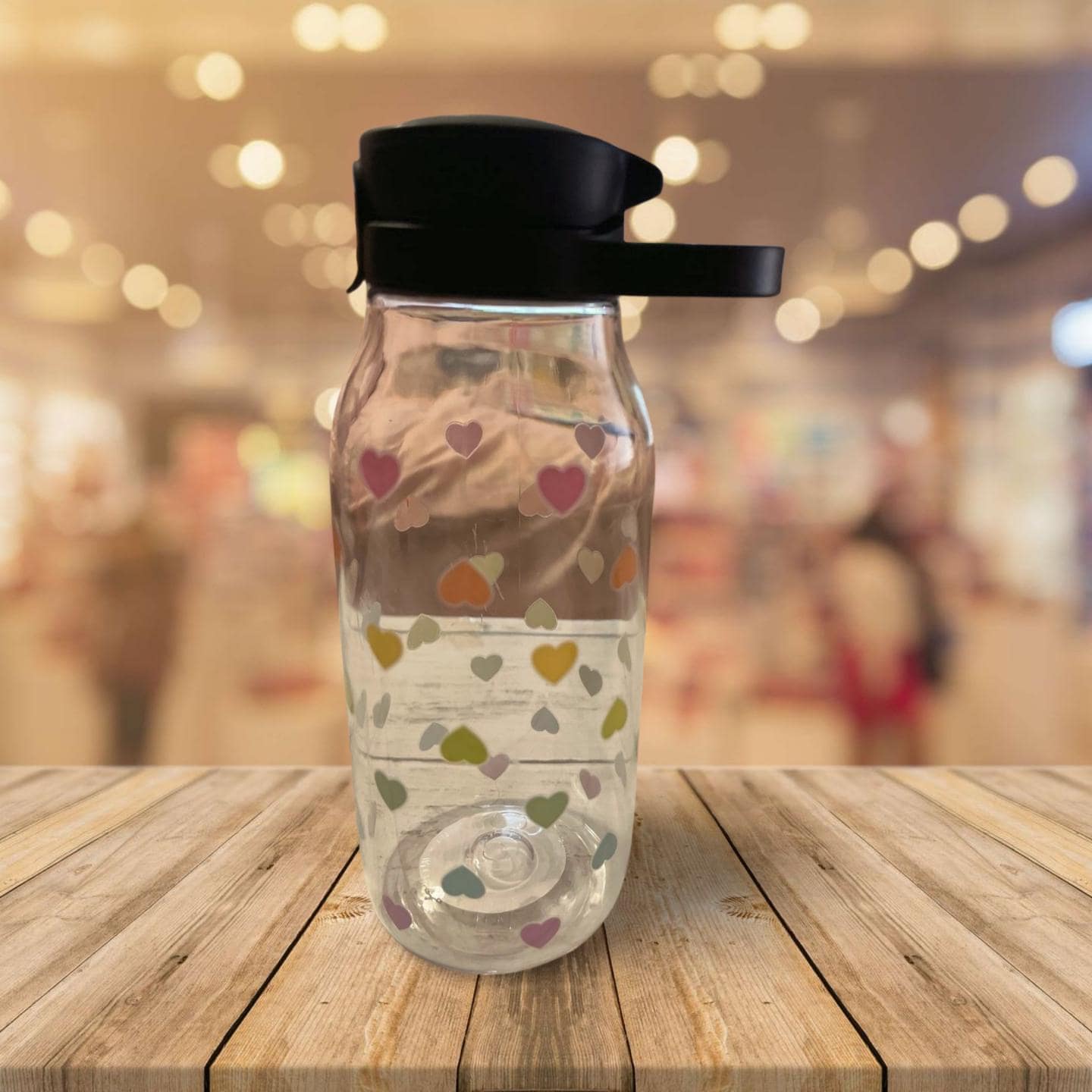 Hydrate on the Go: 16 oz PET Water Bottle- Hearts