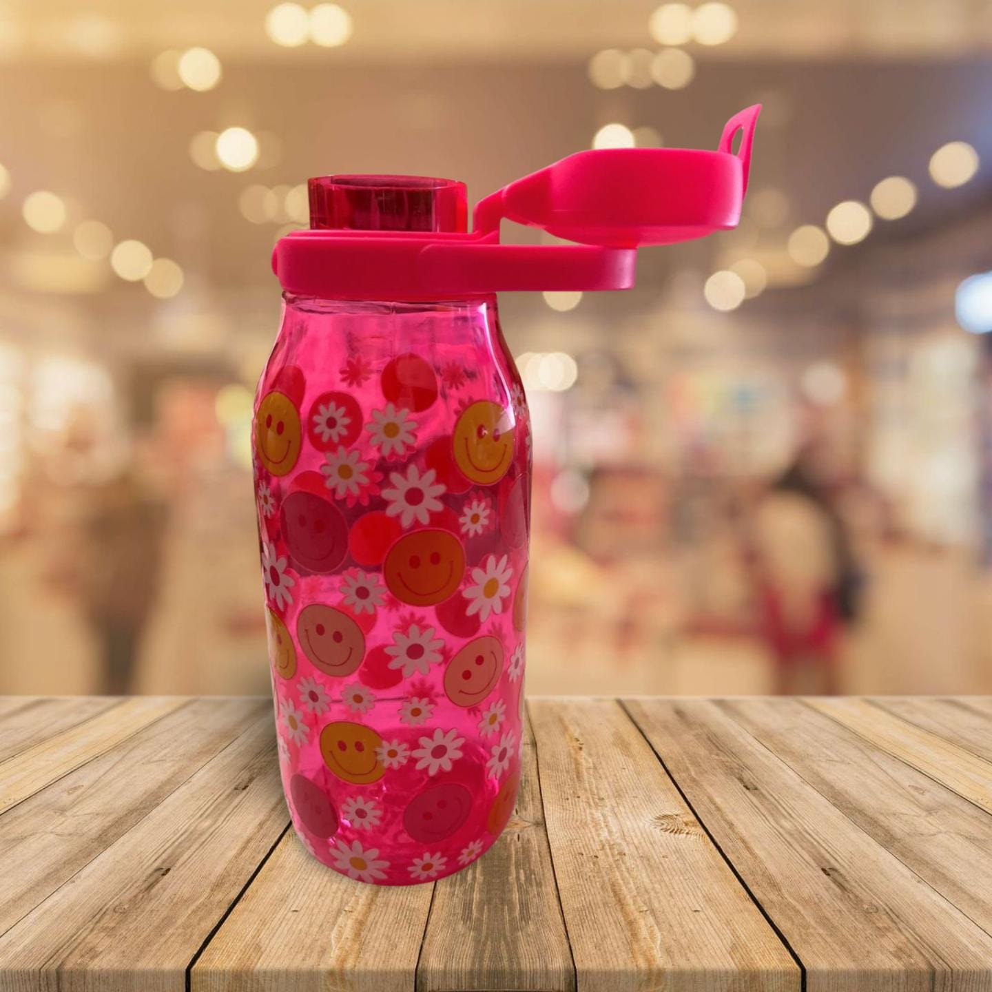 Hydrate on the Go: 16 oz PET Water Bottle- Happy Faces