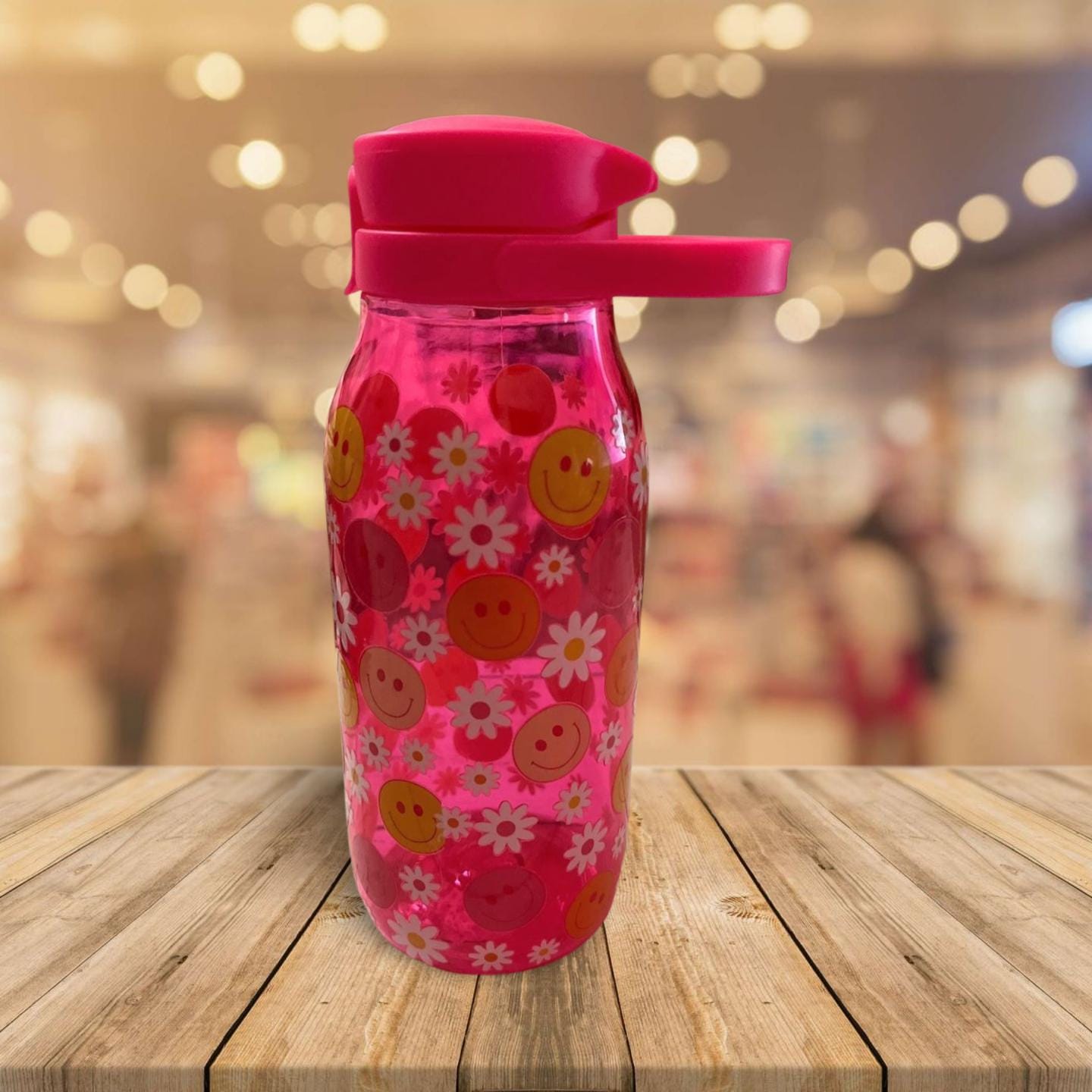 Hydrate on the Go: 16 oz PET Water Bottle- Happy Faces