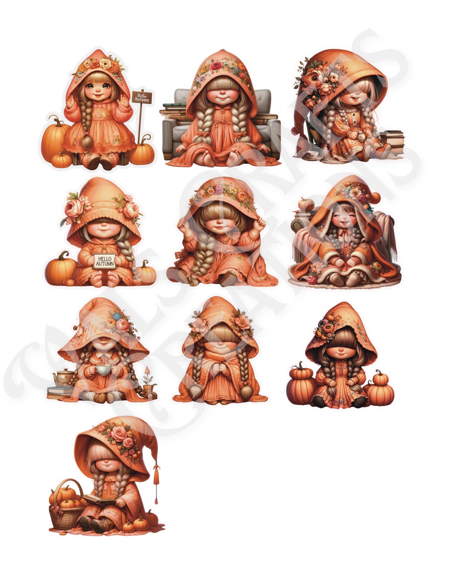 Cute fall Girls Sticker 3