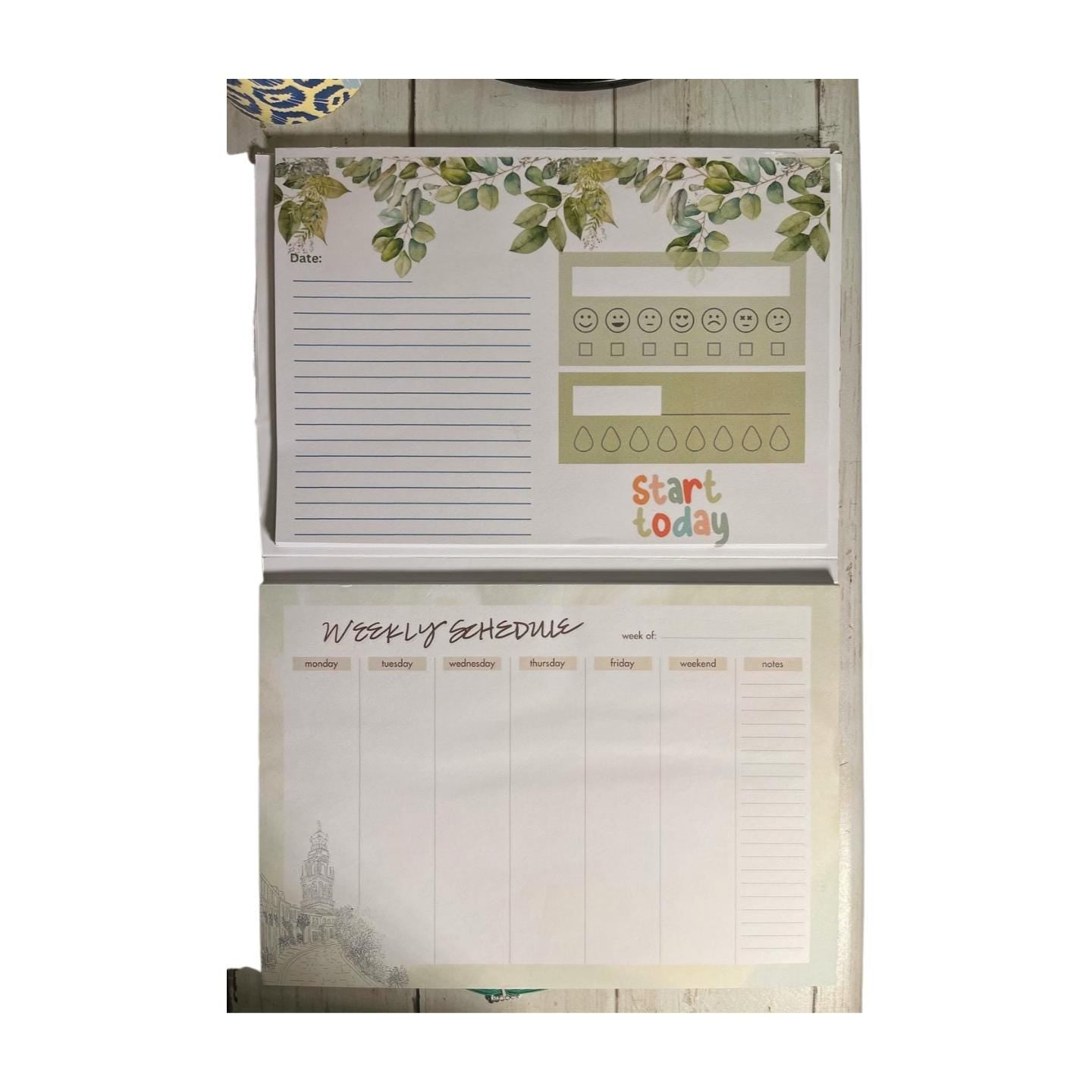 Weekly Schedule Planner with Notes, Water Intake, and Mood Tracking