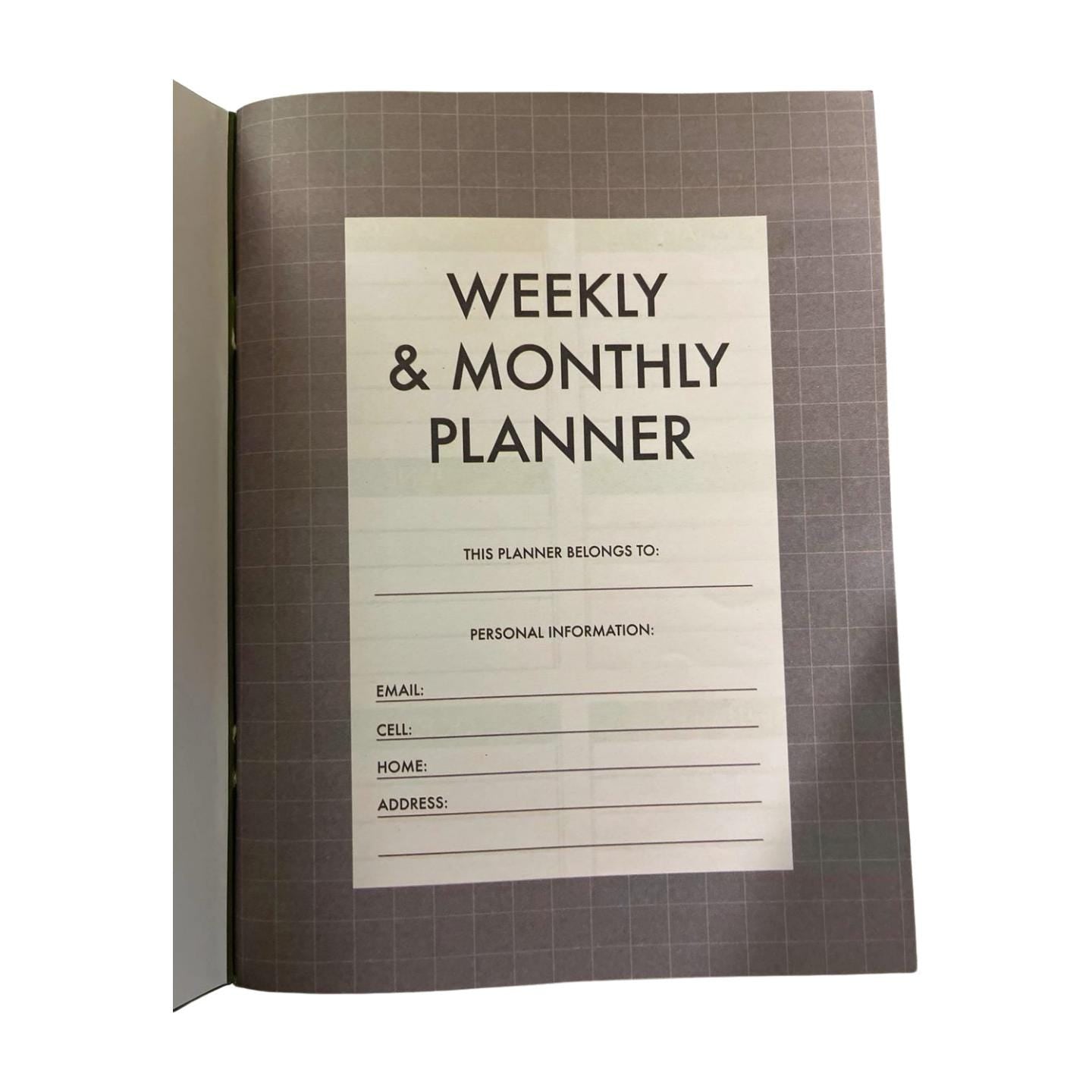 Weekly and Monthly Planner- Cats