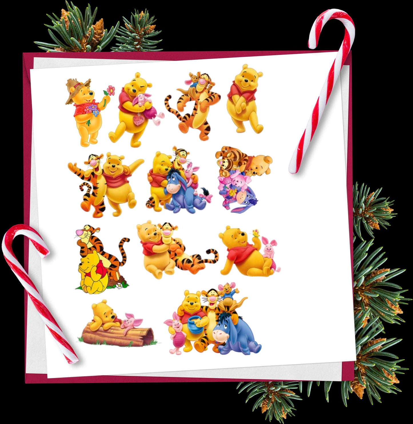 Enchanting Winnie the Pooh Stickers - Instant Digital Download