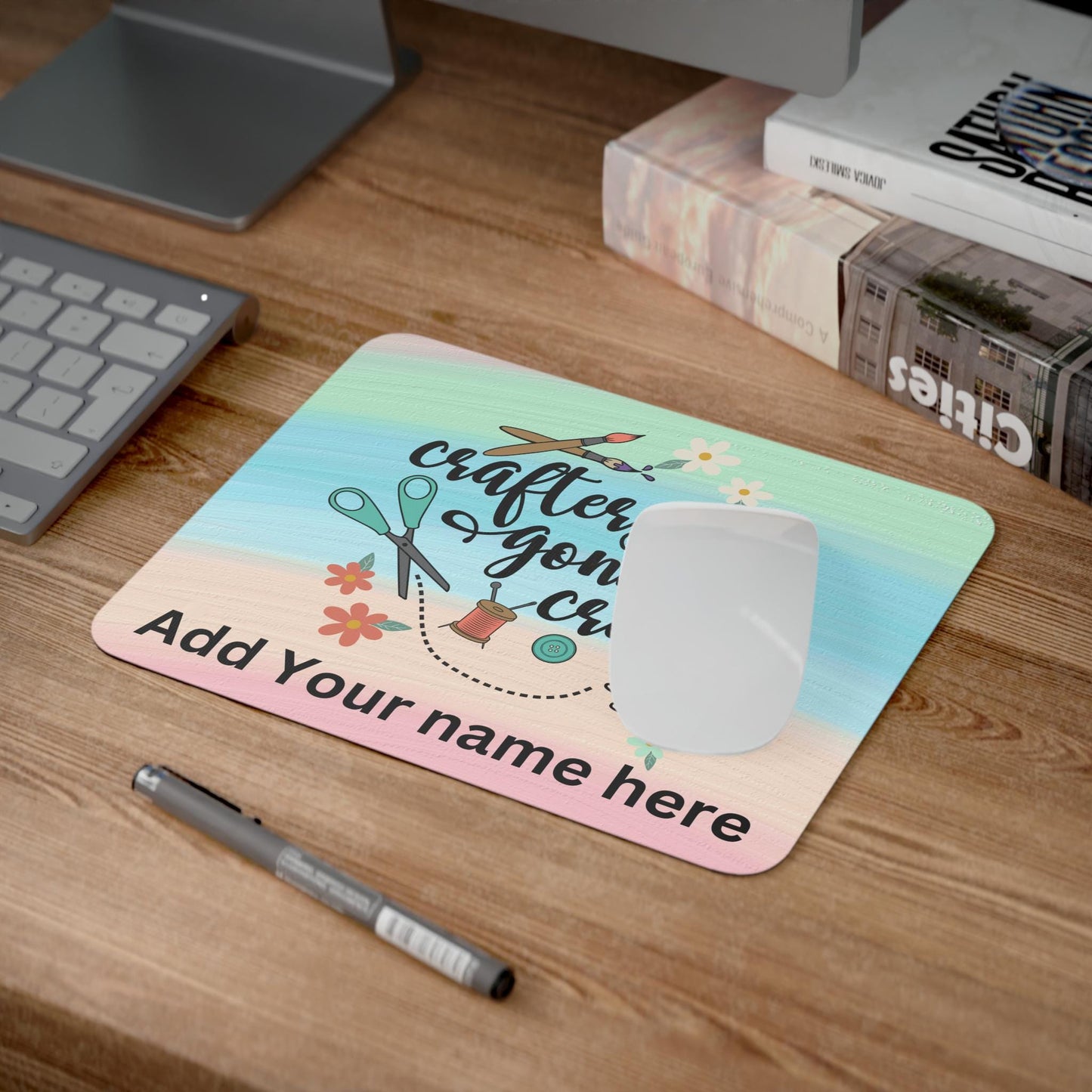 Personalized Crafting Inspires Desk Mousepad- Crafter Gona Craft