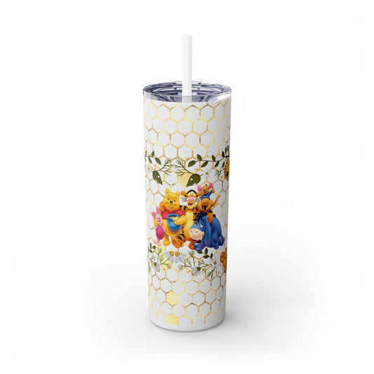 Personalized Winnie the Pooh Tumbler 20oz - Double Wall Insulated with Lid and Straw