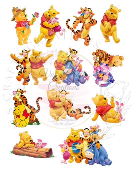 Enchanting Winnie the Pooh Stickers - Instant Digital Download
