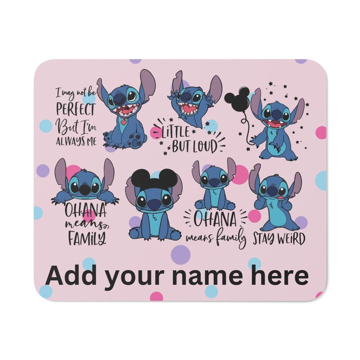 Personalized Stitch Desk Mousepad