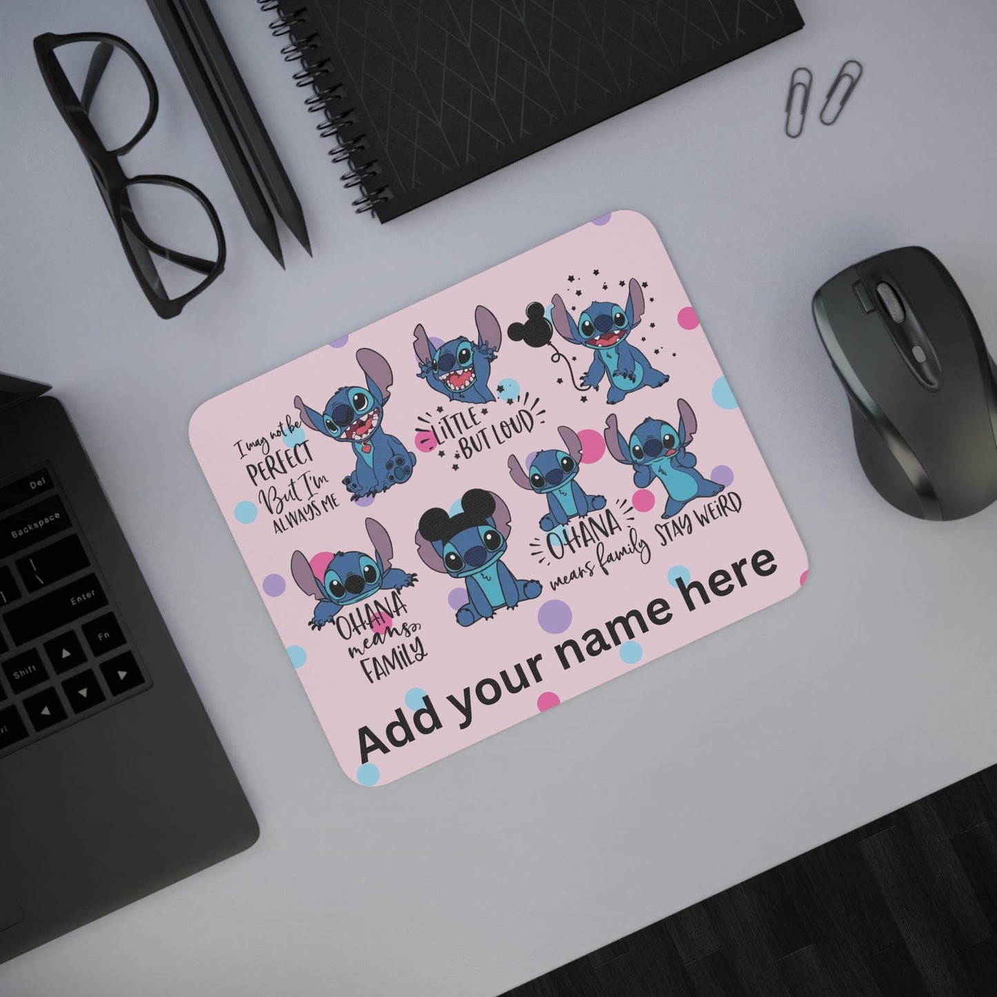 Personalized Stitch Desk Mousepad