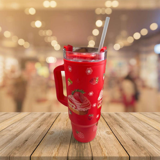 Versatile 20 oz Plastic Tumbler with Handle and Twist Lid - Available in Multiple Colors and Designs
