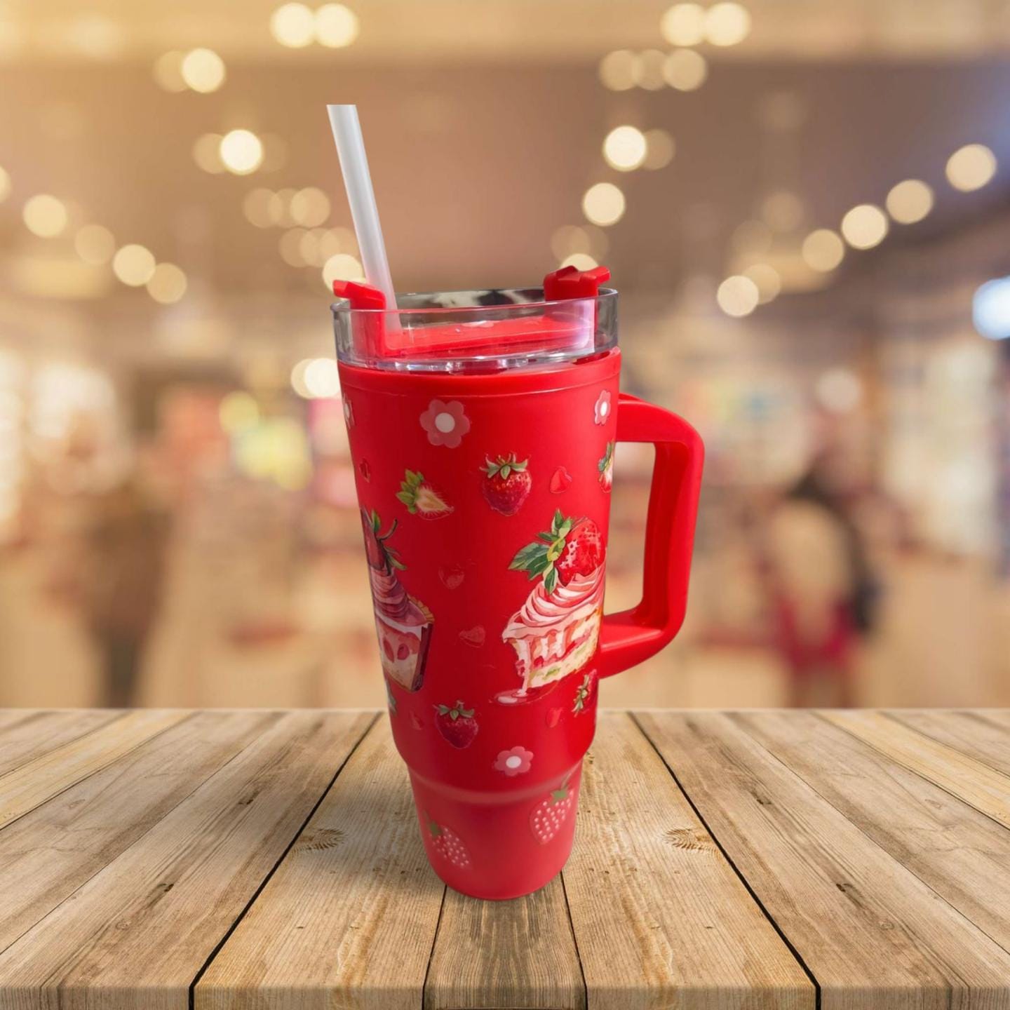Versatile 20 oz Plastic Tumbler with Handle and Twist Lid - Available in Multiple Colors and Designs